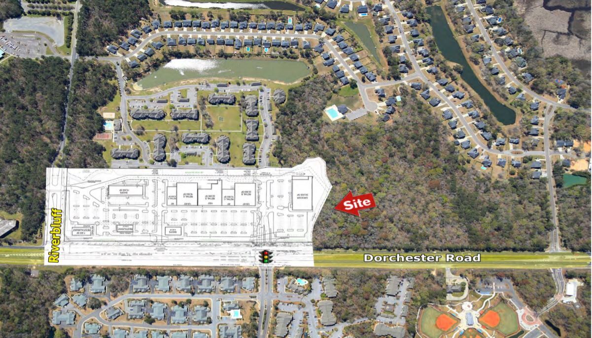 Cedar Grove Retail Center aerial provided